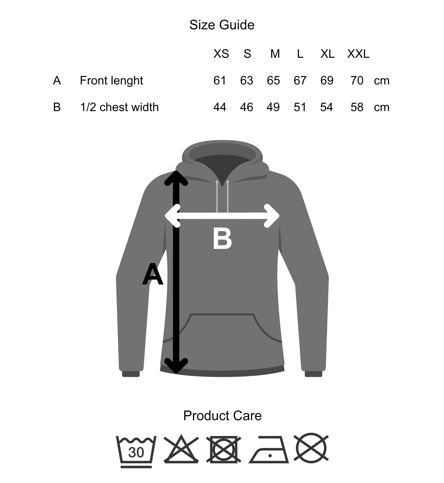 womens hoodie sizes